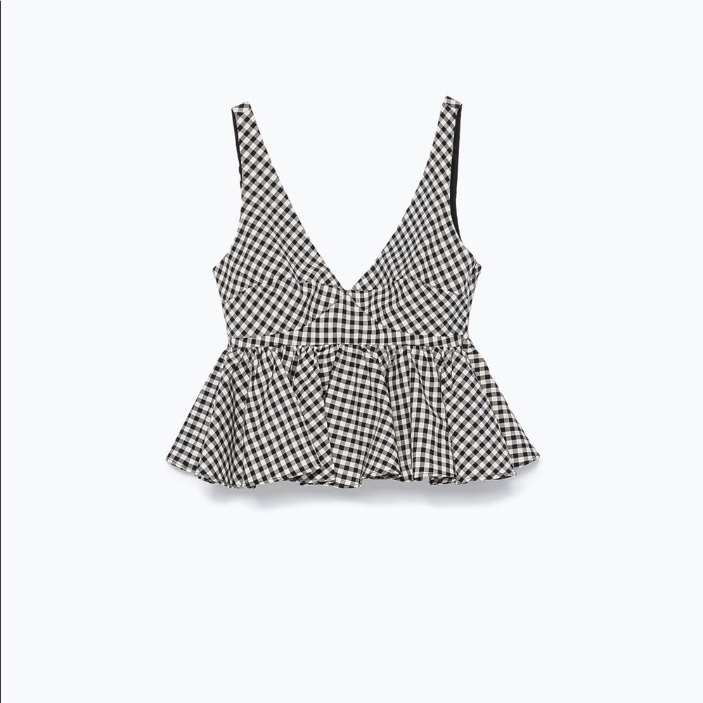 Zara Peplum Crop Top